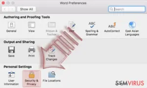 Disable Macros on Mac OS X. Step 2
