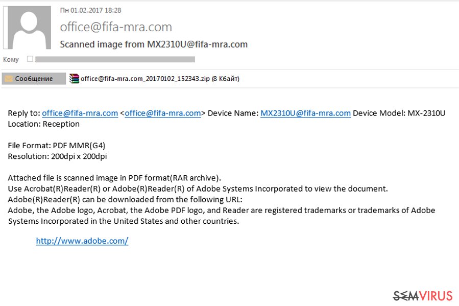 Malicious spam targeting FIFA fans