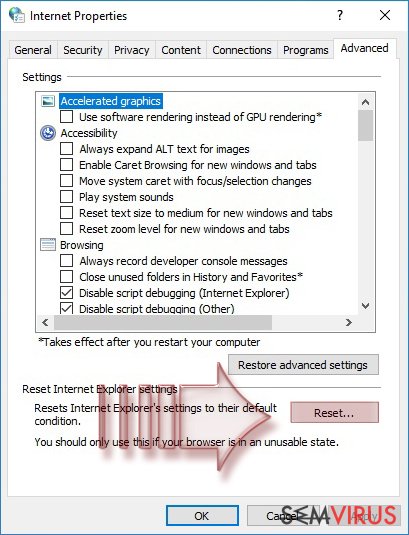 How to reset Internet Explorer?