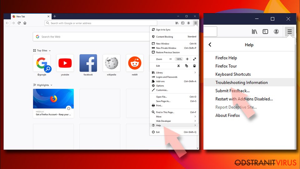 Obnova nastavení prohlížeče Mozilla Firefox