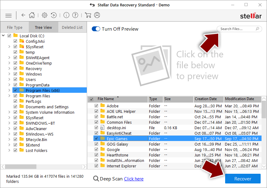 Ransomware: obnovte soubory pomocí softwaru pro obnovu dat
