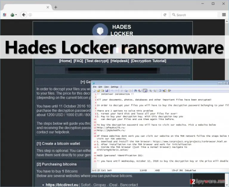 Image of Hade Locker ransomware