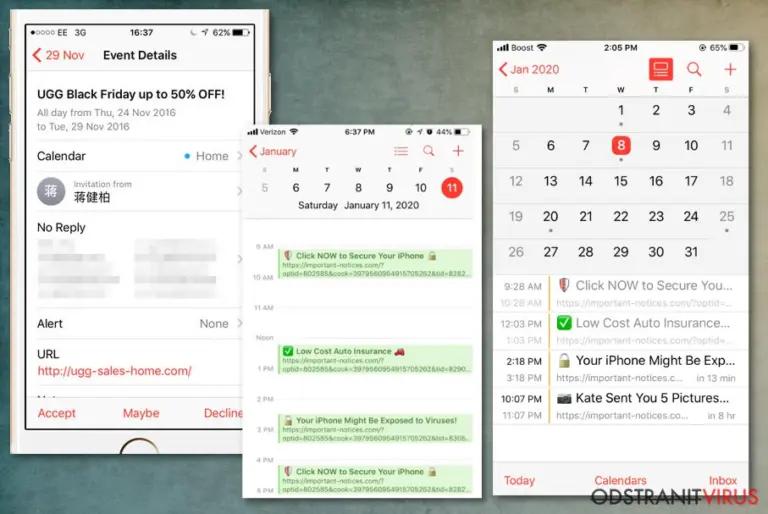 Calendar spam