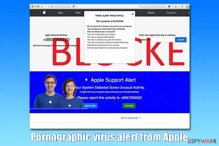 Pornographic virus alert from Apple
