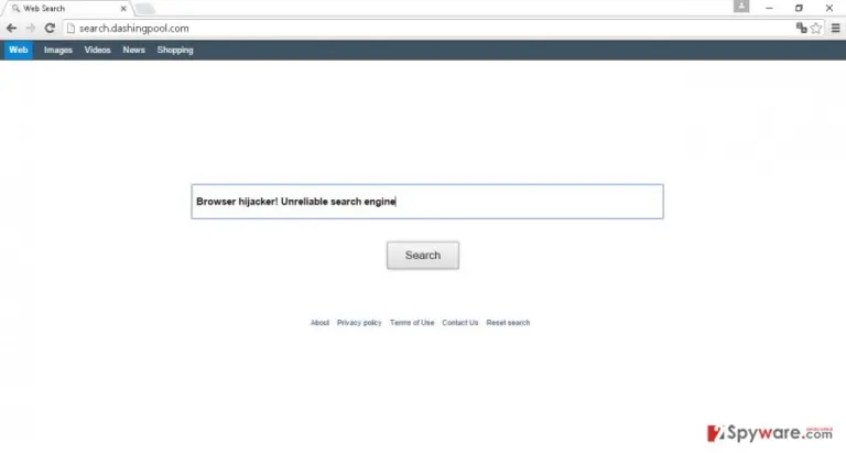 Search.dashingpool.com virus hijack