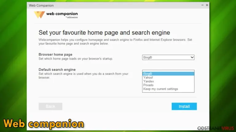 Web Companion hijack